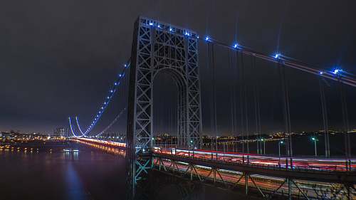 suspension bridge lighted suspension bridge wallpaper light